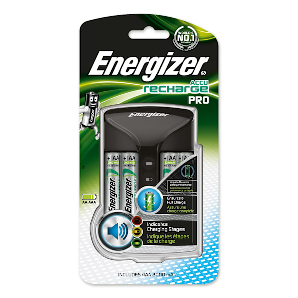 ENERGIZER Oplader Oplader 4x AA 2000mAh Sort