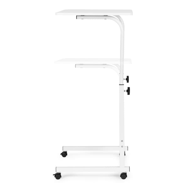 Mobilt laptopbord, justerbar höjd, MDF, vit