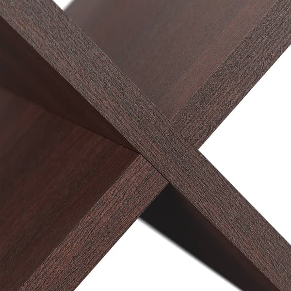 Træmagasinholder, X-Design, mørk valnød
