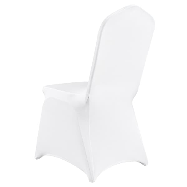 Överdrag till hopfällbara stolar i stretchig spandex, vita, 100-pack
