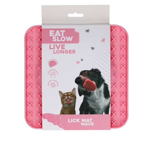 Ät Långsamt Lev Längre Lick Mat Wave Pink