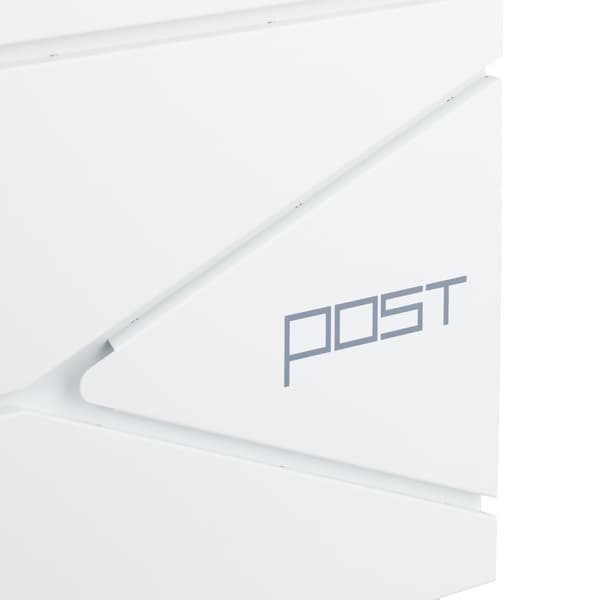 Postkasse med avisindkast – Matsort stål