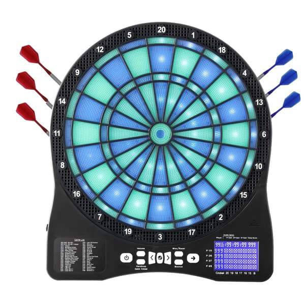 Elektronisk dartskive med LED, 48 spil, LCD, 8 spillere