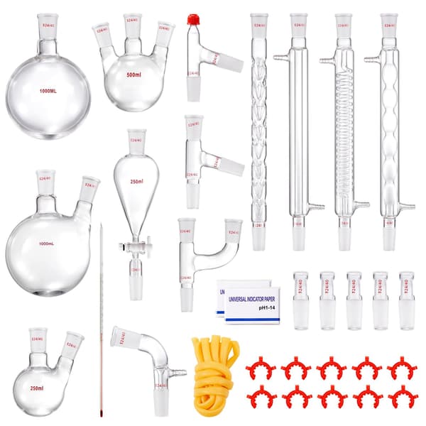 Labdestillationskit, 3,3 borsilikat, 24/40, 32 delar