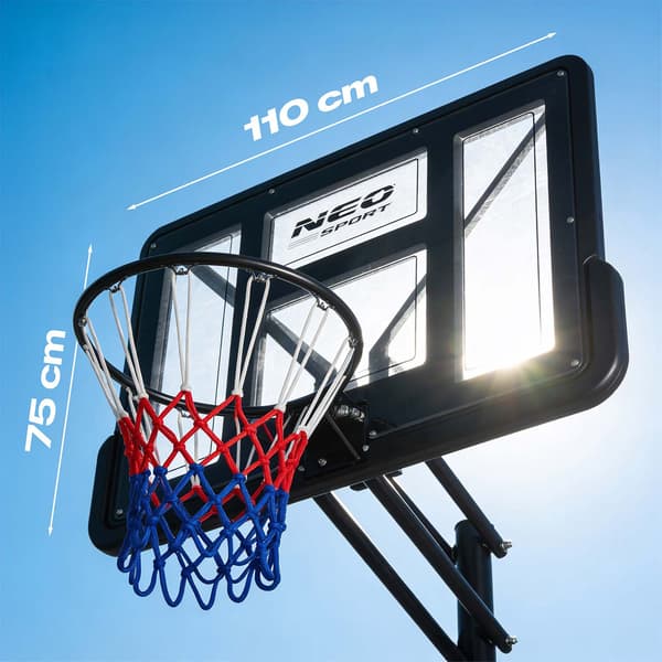 Justerbar basketkorg 1,7-3,05m med hjul