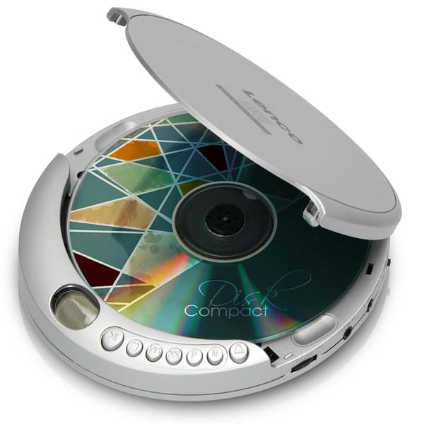 Bærbar CD MP3-afspiller anti-shock Sølv