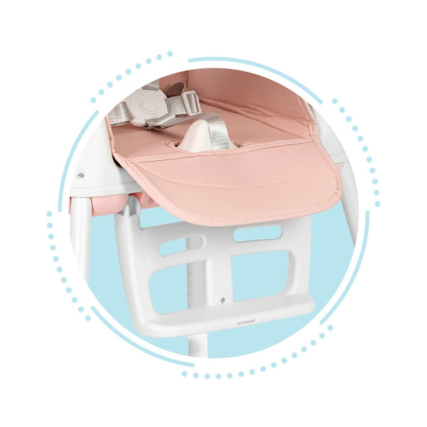 ECOTOYS 3-i-1 foldbar børnefødestol pink