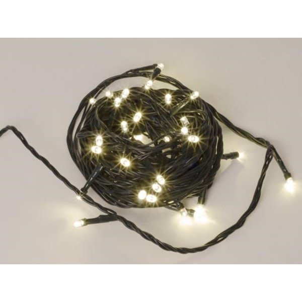 Glimmer Light Led - 6 M - 40 hvide lamper - Grøn ledning - Modulator - 24 V