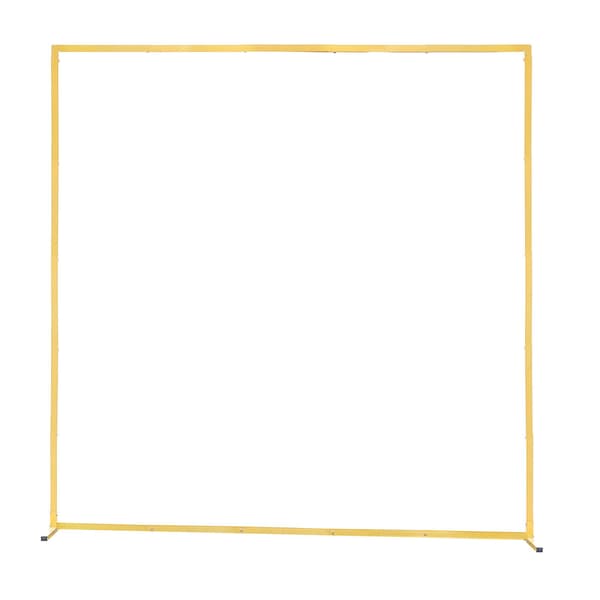 Bakgrundsstativ i guldfärgad metallbåge, 1,8 x 1,8 m