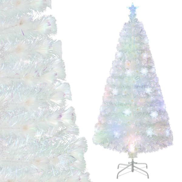 Fiberoptisk julgran 150 cm, 24 LED, stjärnformad topp