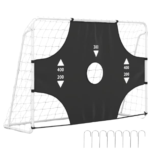 Fotbollsmål med 5-håls målvägg, 215×152 cm