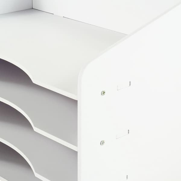 A4 dokumentsorterer med 6 rum – hvid MDF