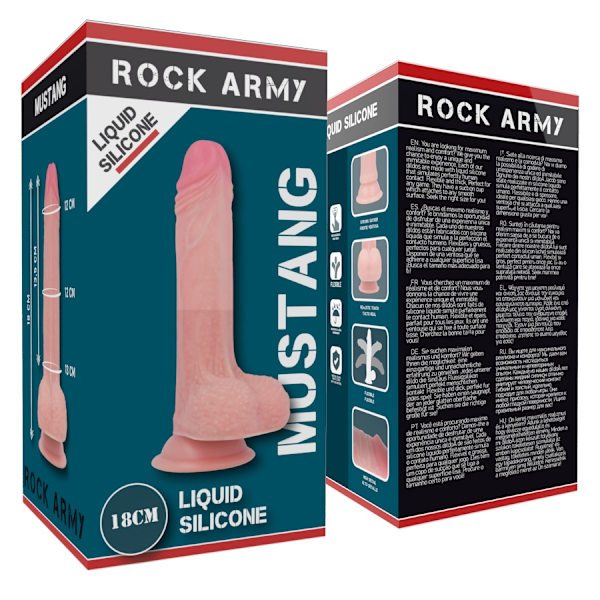 Rockarmy - Liquid Silicone Premium Mustang Realistic 18 cm -O- 4,14 cm