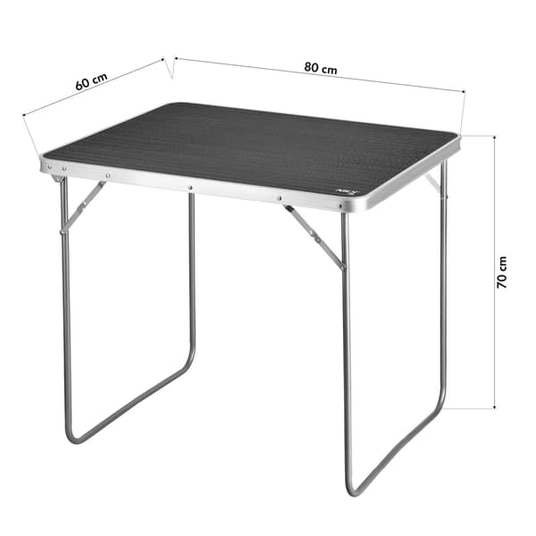 Campingbord 80x60x70 cm, Mörkgrå, Portabel