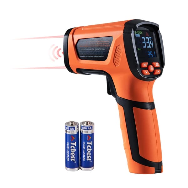 Infrarød termometerpistol, dobbelt laser, rækkevidde -40–2732F