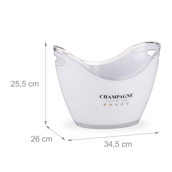 Champagnekylare 6 liter i vitt