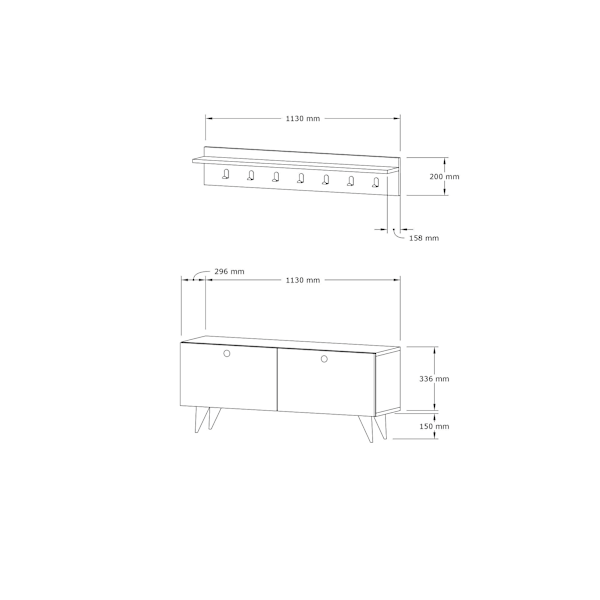 Hall Stand Rupa - Vit