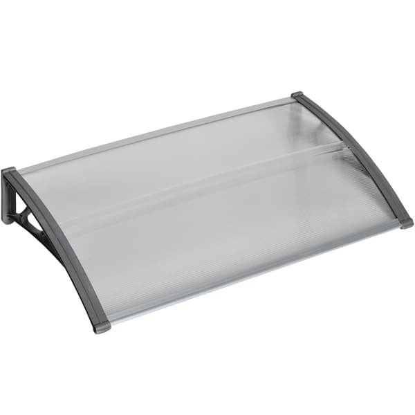 Dørkapsel – Polycarbonat, Aluminium, 110x60 cm, Grå