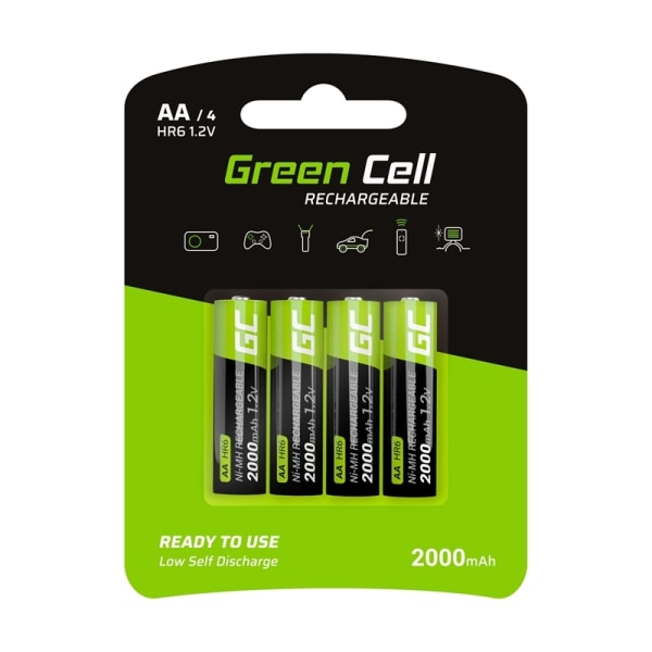 Green Cell 4x AA HR6 batterier 2000mAh
