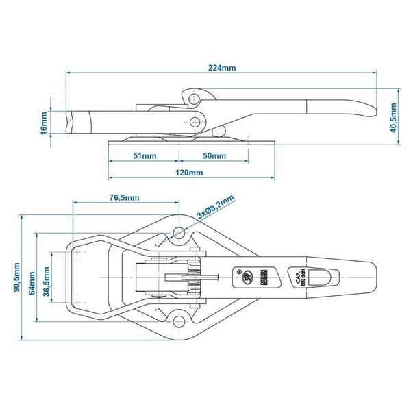 Perävaunun salpa SPP ZB-05A