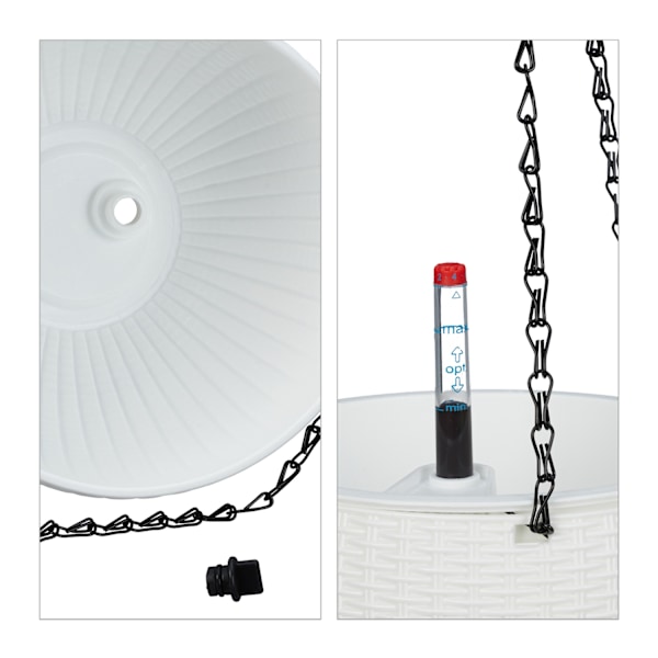 Hängande korg med vattenbehållare set om 2