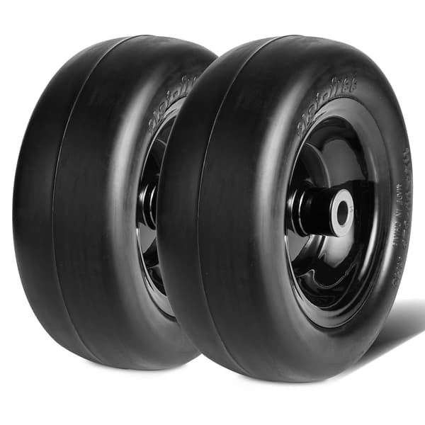 Gräsklippardäck med fälgar 11x4-7, punkteringsfria, 2-pack