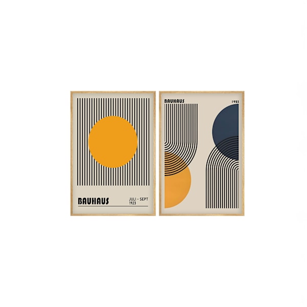 Dekorativ inramad MDF-målning (2 delar) Huhu244 - 20 x 30