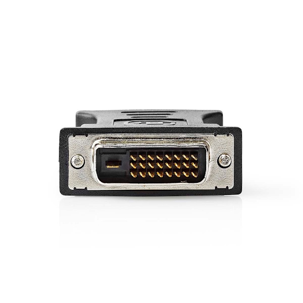 DVI adapter | DVI-I 24+5-Pin Hane | VGA hona 15p | Nickelplaterad | Rak | PVC | Svart | Låda