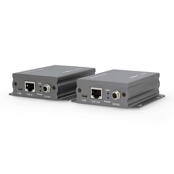 HDMI™ Vahvistin | Cat6 yli | Jopa 50m | 4K@30Hz | 10.2 Gbps | IR paluutoiminto | Metalli | Antrasiitti