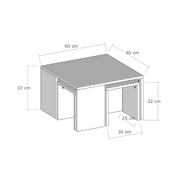 Soffbordsset Ortanca - Safir Ek
