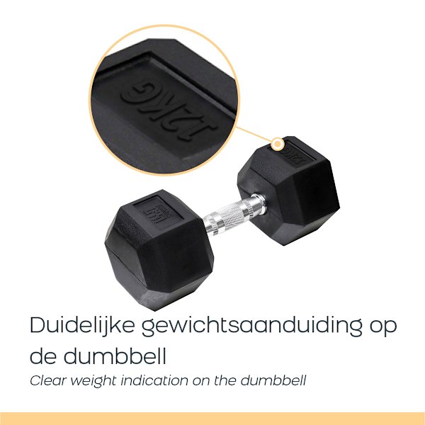 Orange Gym - Hex Dumbbell - 6kg - 2 kpl setti
