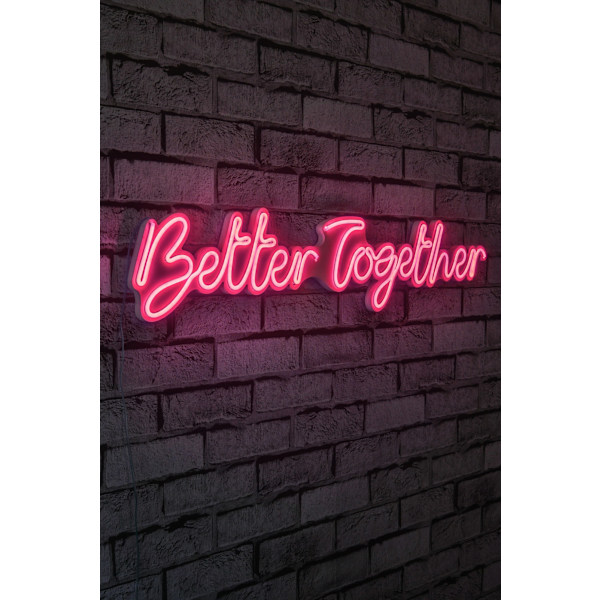 Koristeellinen muovinen led-valaistus Better Together - vaaleanpunainen