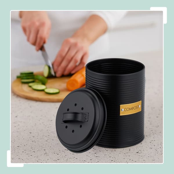 Kompostbeholder med lugtfilter, 2,5 l kapacitet