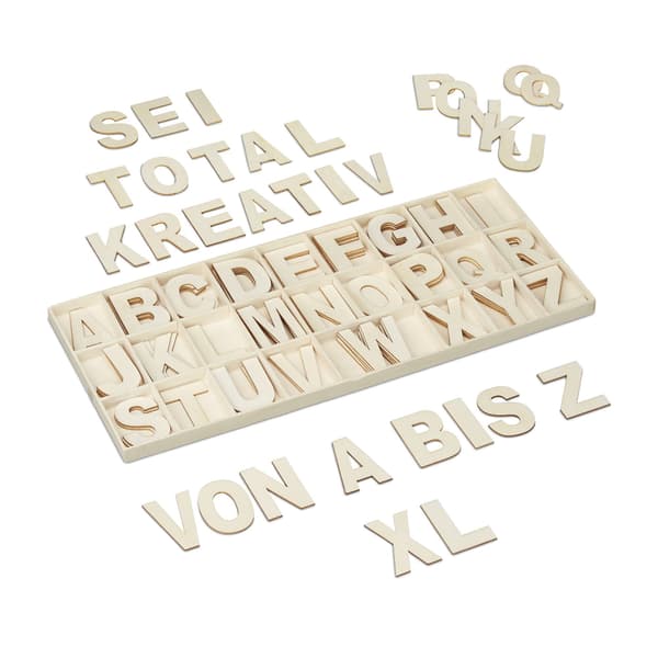 XL Bokstavsset i trä 104 st.