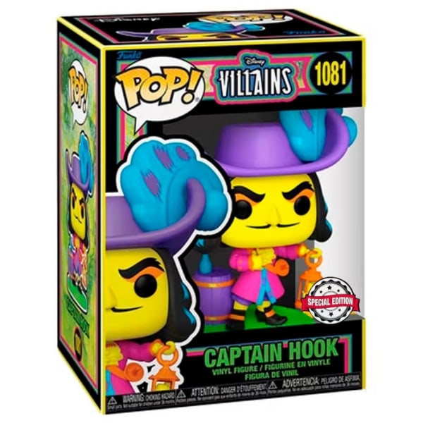 POP-figur Disney Villains Hook Black Light Exclusive