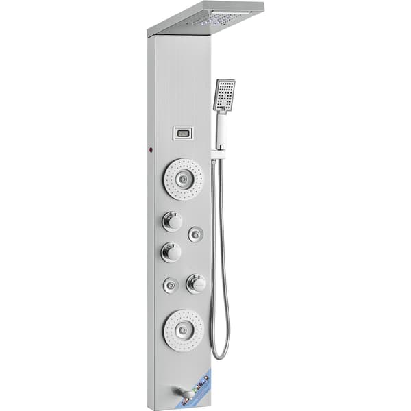 Brusepanelsystem, 6 tilstande, LED-display, rustfrit stål
