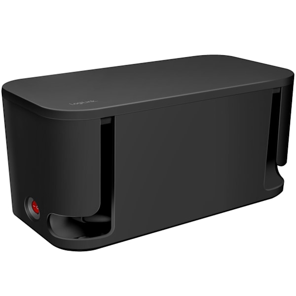 Cable box - Kabelgömma med grenuttag + USB-A/USB-C-laddning Svart