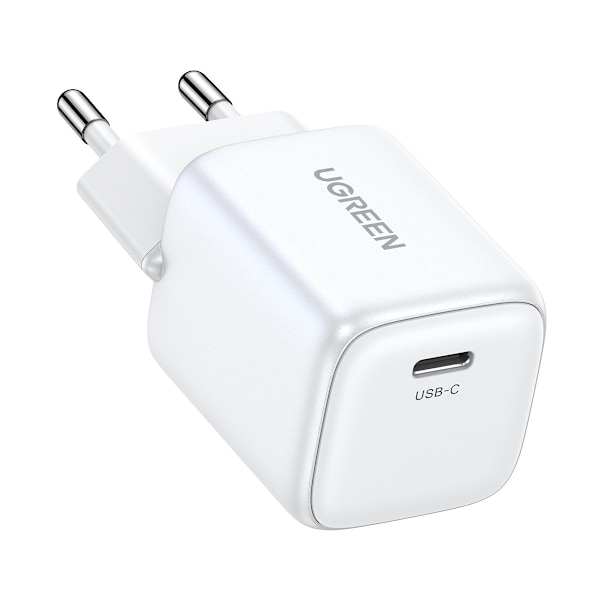 Snabb GaN laddare 1x USB-C 20W PD Nexode Mini vit