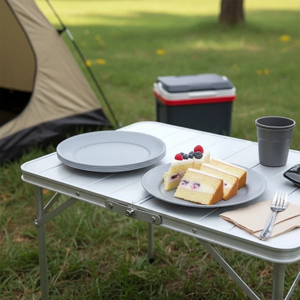 Plastdesserttallrikar, grå, 20,5 cm, set om 6