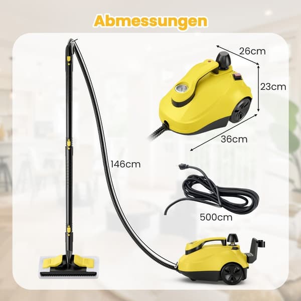 Højtryksdamprenser, 2000W, 1,8L tank, 160C
