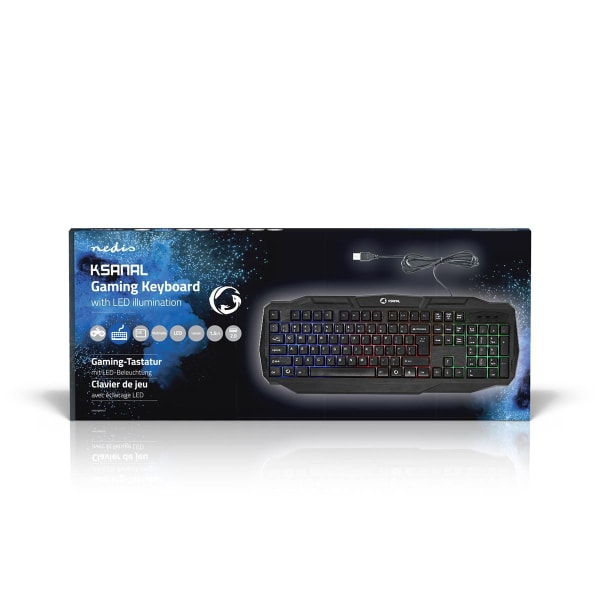 Trådat Gaming Tagentbord | USB 2.0 | Membrantangenter | LED | US