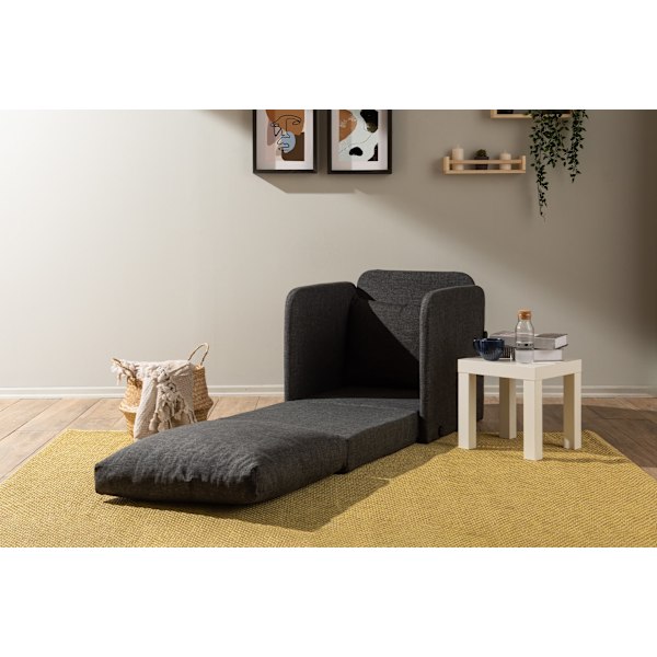 1-sits bäddsoffa Saga Single - Mörkgrå