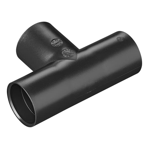 Spillvattenrör T-Piece, Svart PE Plast