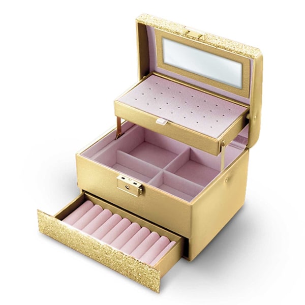 Luksus smykkeskrin MS-705 Massido - Guld