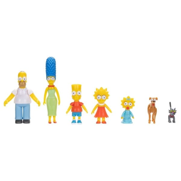 Simpsons-perhepaketti - 7 figuuria, 6 cm:n keräilysetti