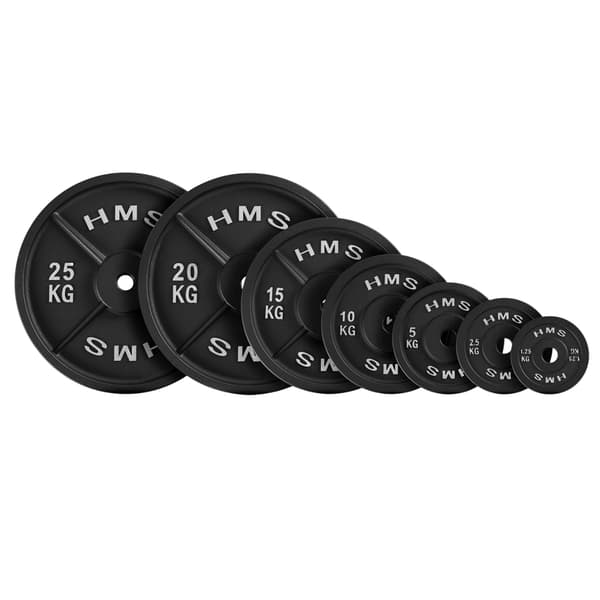 20 kg viktskiva i gjutjärn, 31 mm hål, svart