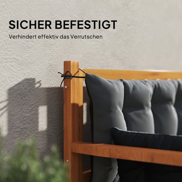 3 personers bænkhynde 180x110x8 cm bænkhynde med bindebånd, sædehynde, udendørs/indendørs stolehynde, sædehynde, sædehynde, bænkhynde til havemøbler,