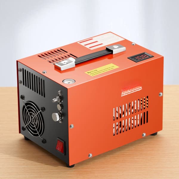 PCP luftkompressor 4500 PSI, AC-DC, ventilatorkøling, manuel stop