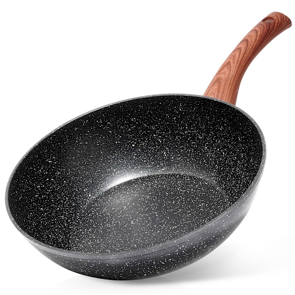 Granit wokpande BLACK&WOOD 28 cm