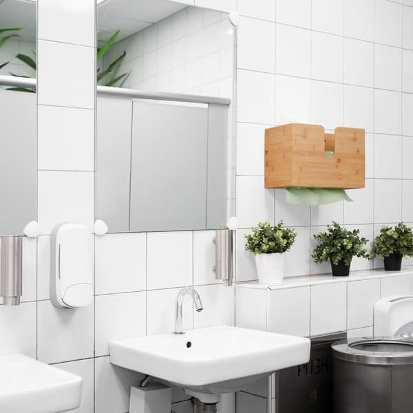 Bambus papirhåndklæde dispenser